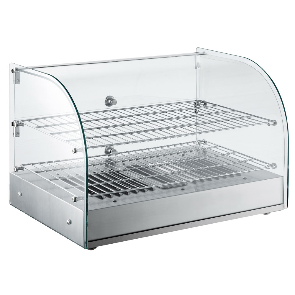 Marchia HCA45 22" Curved Glass Countertop Hot Food Display Warmer