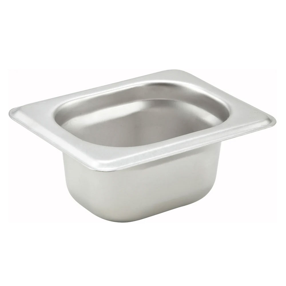 Winco SPJH-1802 Anti-Jam Steam Pan - Eigtheenth-Size 2" Deep 22 Gauge Stainless Steel