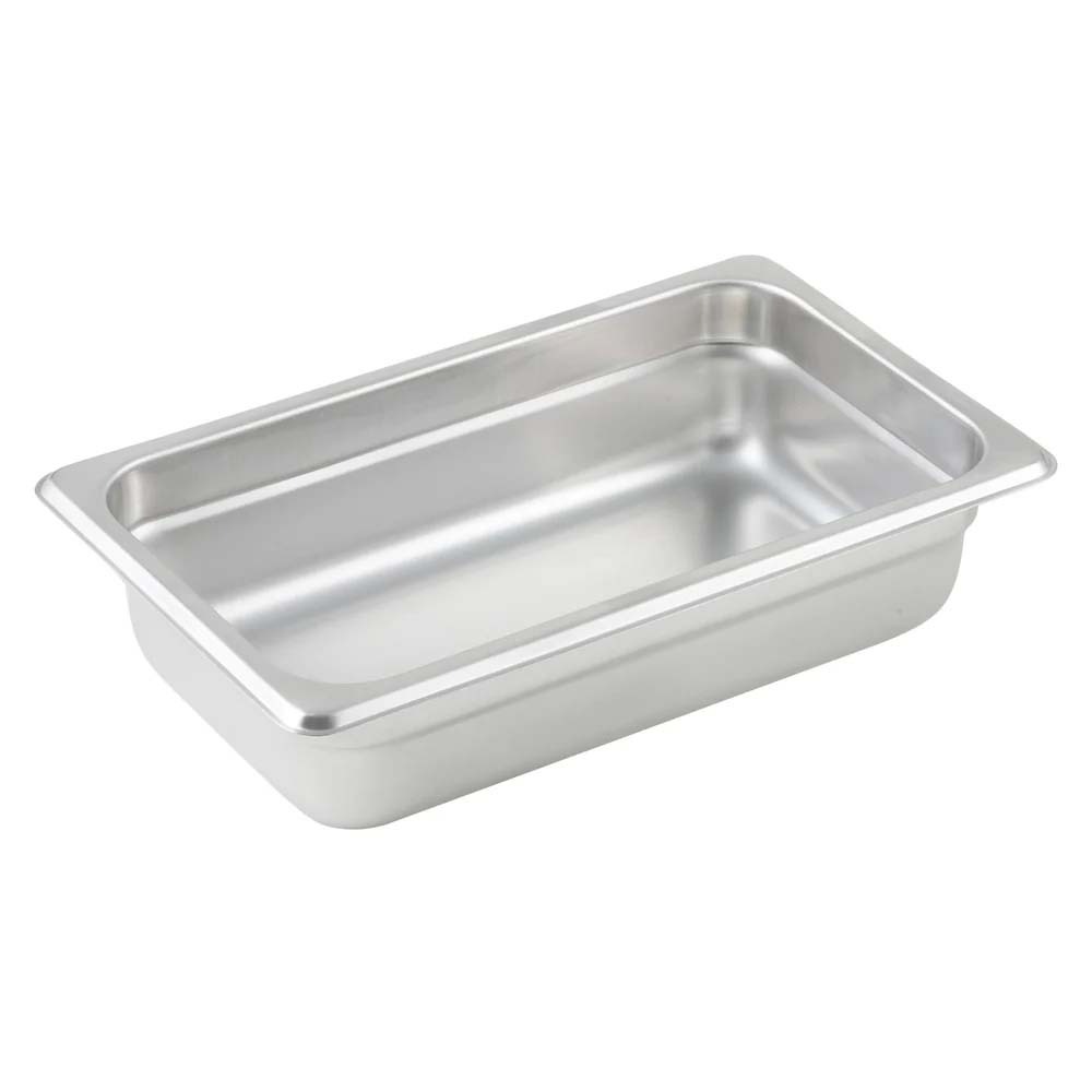 Winco SPJL-402 Anti-Jam Steam Pan - Quarter-Size 2-1/2" Deep 25 Gauge Stainless Steel