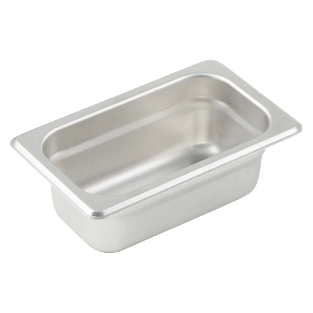 Winco SPJP-902 Anti-Jam Steam Pan - Ninth-Size 2-1/2" Deep 23 Gauge Stainless Steel