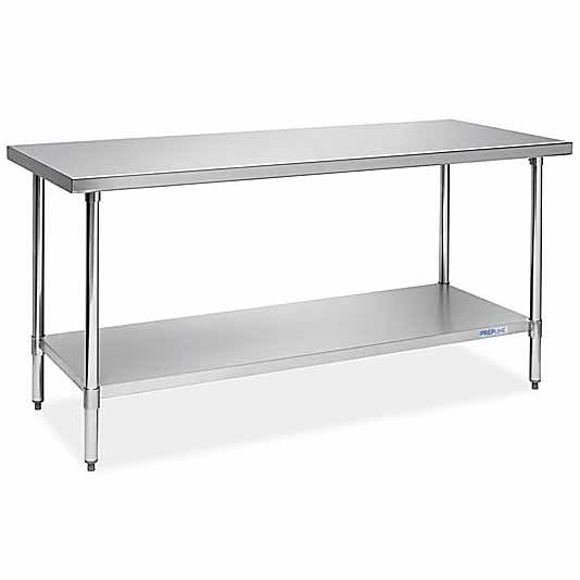 Prepline PWTG-3072 30"D x 72"L Stainless Steel Worktable with Undershelf