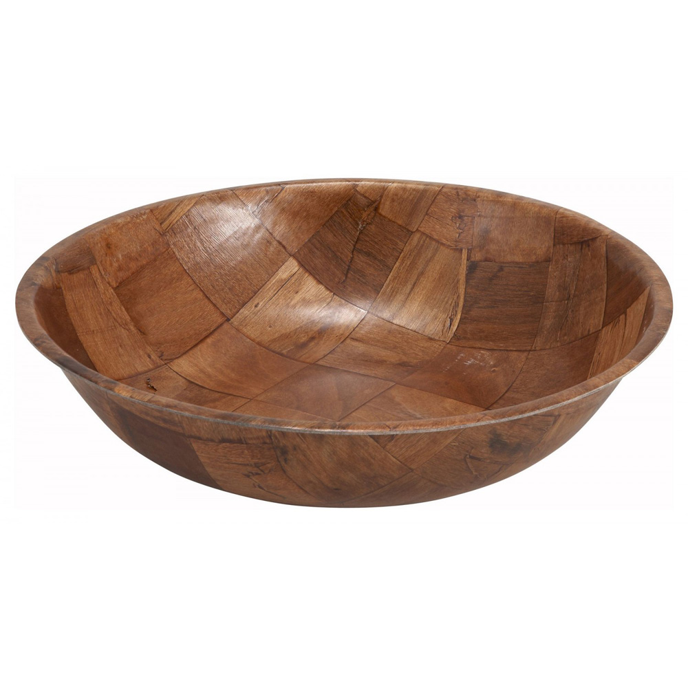 Winco WWB-20 20" Woven Wood Salad Bowl