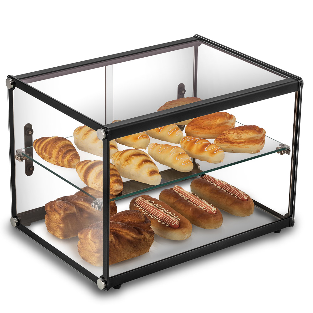 Marchia SA65 22" Dry Straight Glass Countertop Bakery Display Case, Rear Access