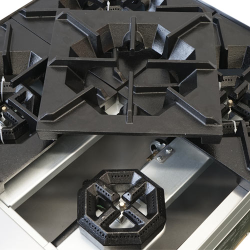 Powerful Top Burners with Removable Grates