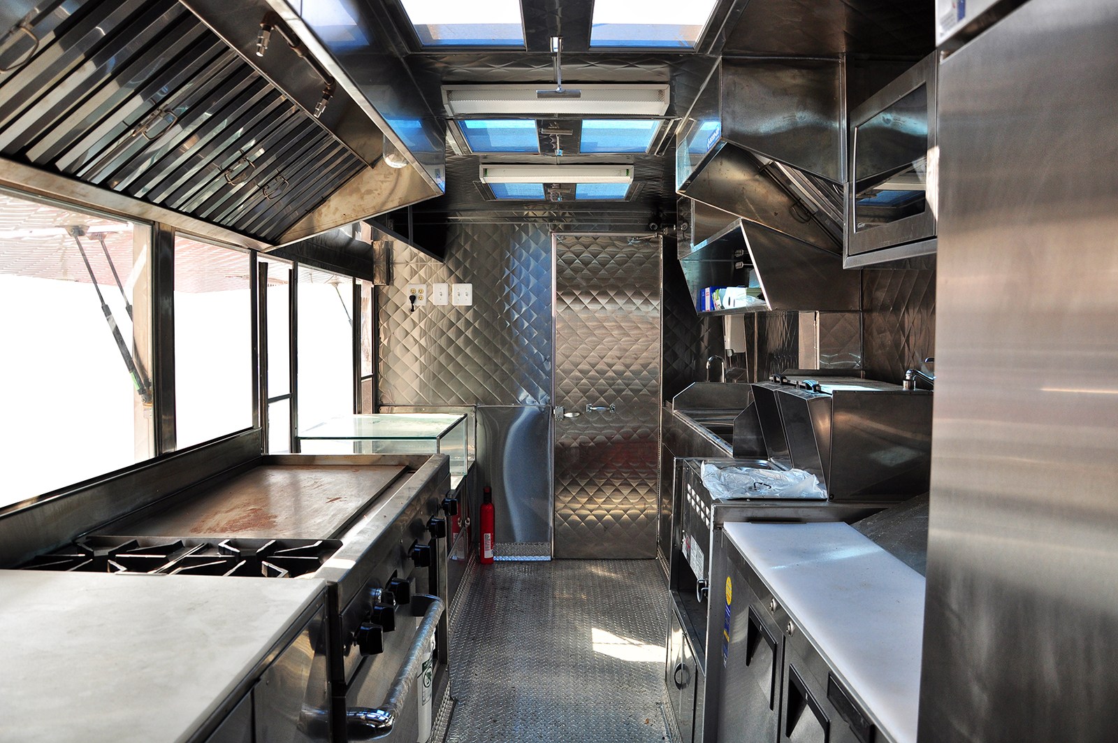Mobile Kitchen Equipment Inside Food Truck