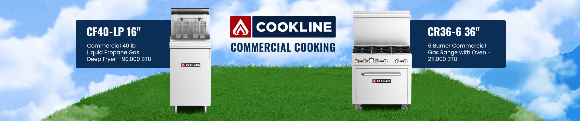 Cookline Gas Commercial Ranges and Fryers