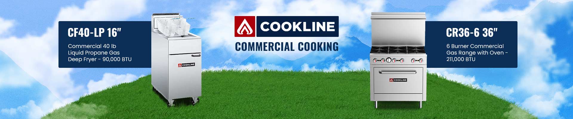 Cookline Gas Commercial Ranges and Fryers